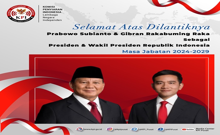 Selamat atas Dilantiknya Presiden RI Prabowo Subianto dan Wapres RI Gibran Rakabuming Raka  