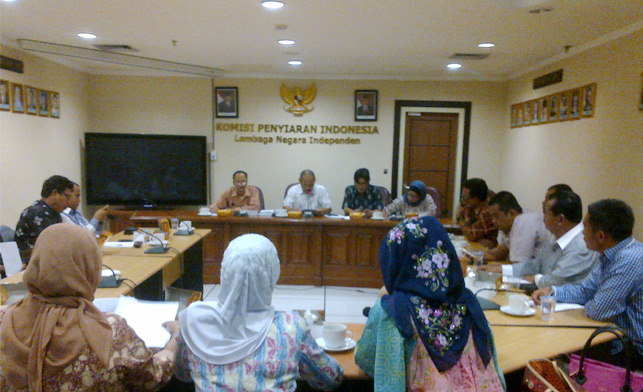 Amirudin Komisioner KPI Pusat bertemu dengan Pansus DPRD Rokan Hulu, Riau